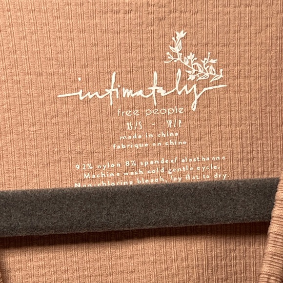 Free People Intimately Pink Ribbed Tank Top - Picture 3 of 3